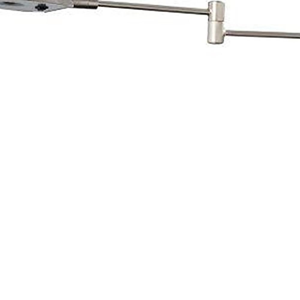 Minimalist Silver Metal Swing Arm Desk Lamp. Picture 5