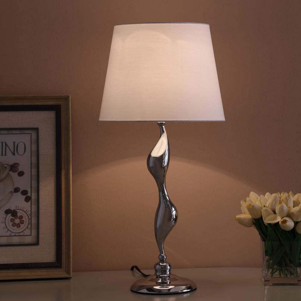 24” Modern Silver Silhouette Figurine Table Lamp. Picture 4