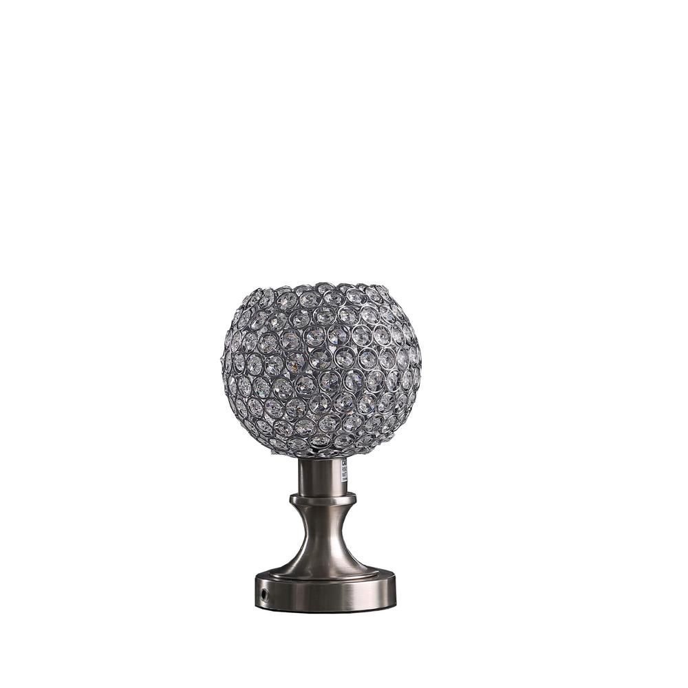 12” Luxurious Crystal Ball And Metal Table Lamp. Picture 1