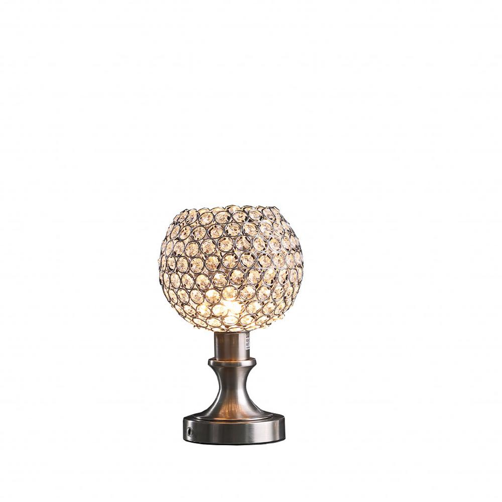 12” Luxurious Crystal Ball And Metal Table Lamp. Picture 2