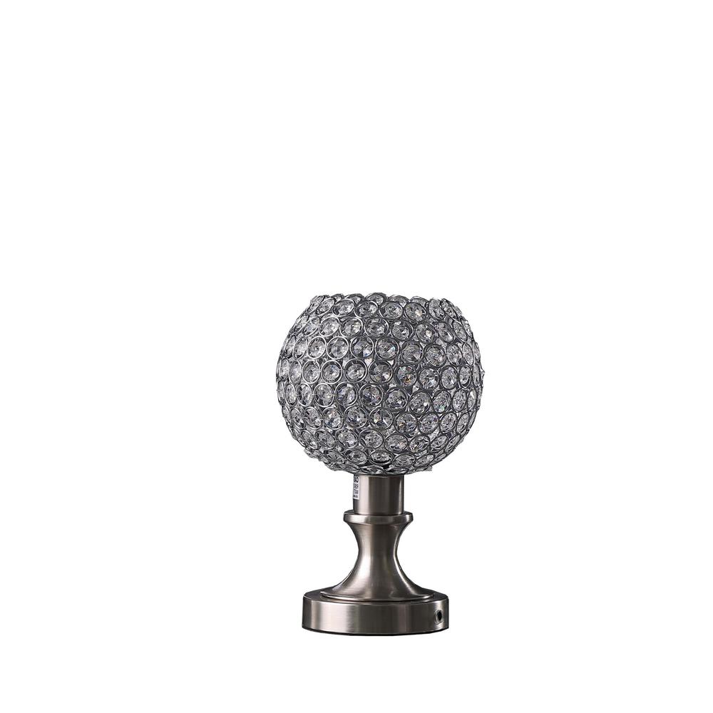 12” Luxurious Crystal Ball And Metal Table Lamp. Picture 3