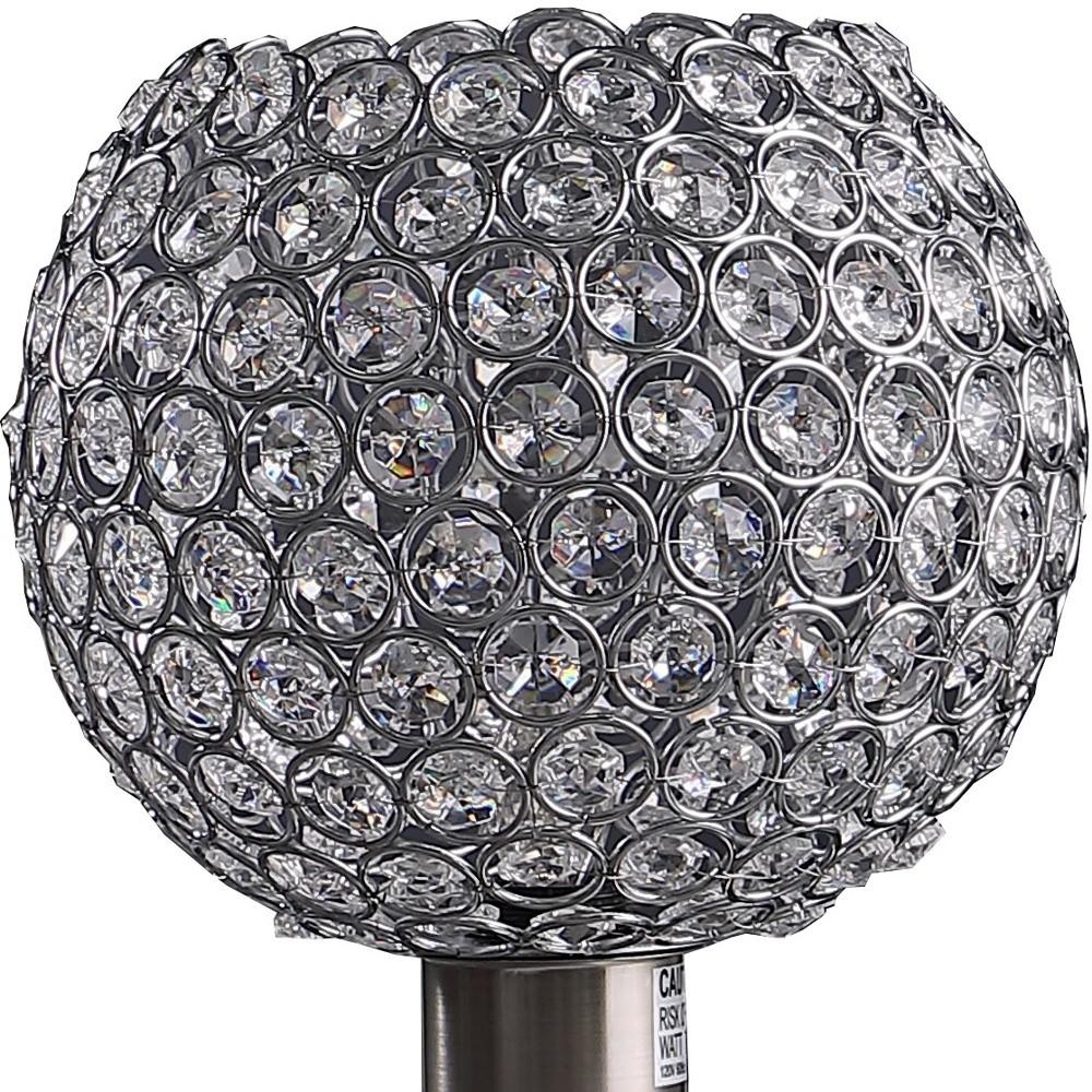 12” Luxurious Crystal Ball And Metal Table Lamp. Picture 4