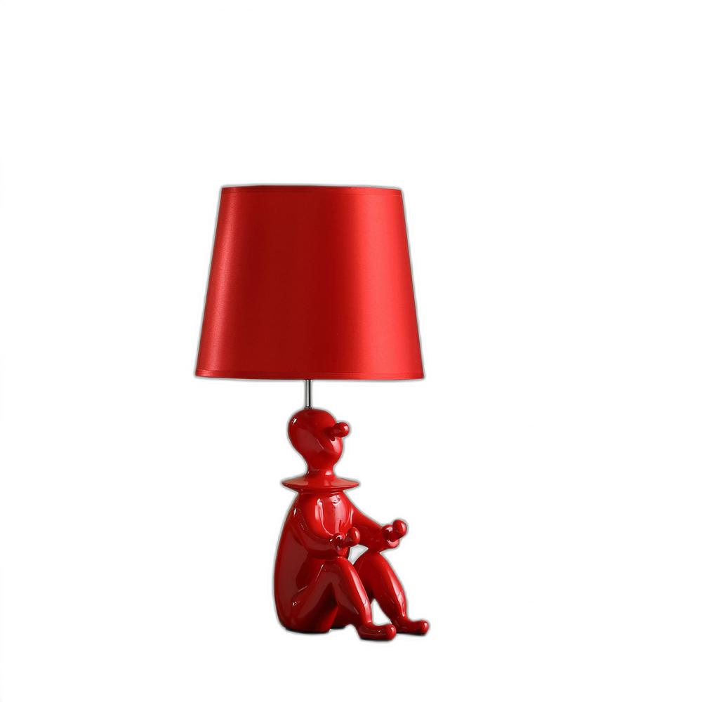 21” Red Sculptural Clown Phone Holder Desk Lamp. Picture 3