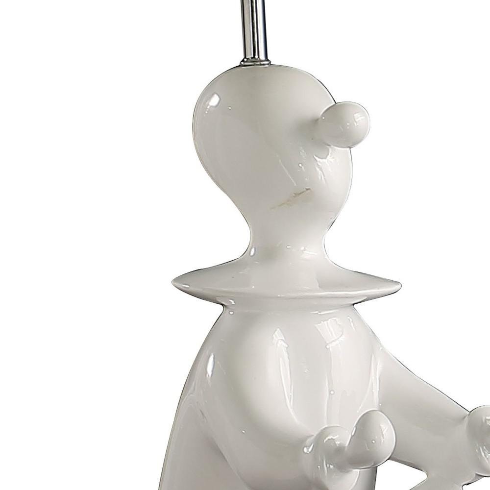 21” White Sculptural Clown Phone Holder Desk Lamp. Picture 5