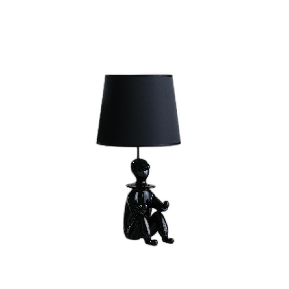 21” Black Sculptural Clown Phone Holder Desk Lamp. Picture 3