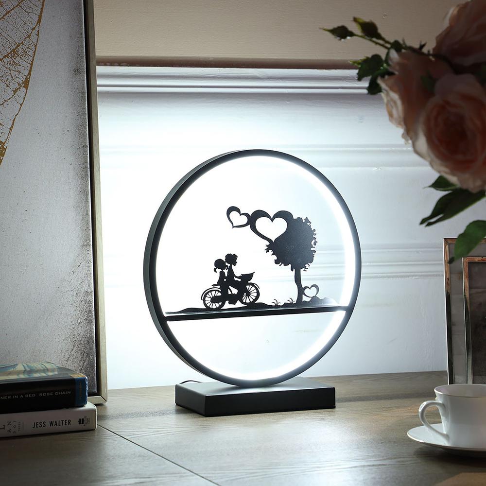 13” Kids On A Bicycle Table Lamp With LED Light. Picture 5