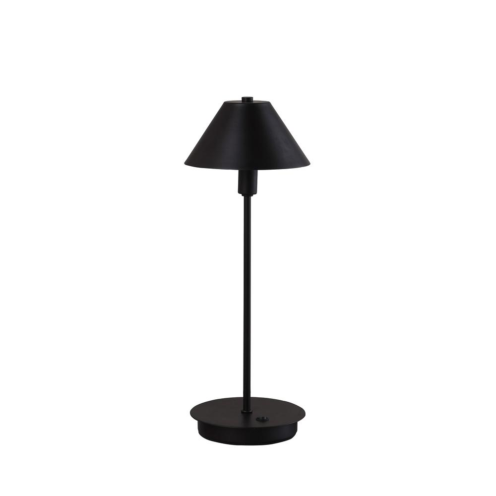 18” Industrial Matte Black Nickel Table Lamp. Picture 1