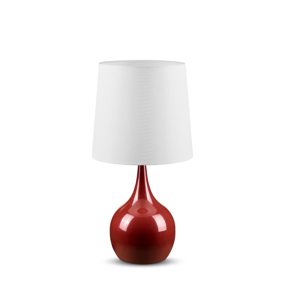 Minimalist Burgundy Table Lamp with Touch Switch. Picture 3