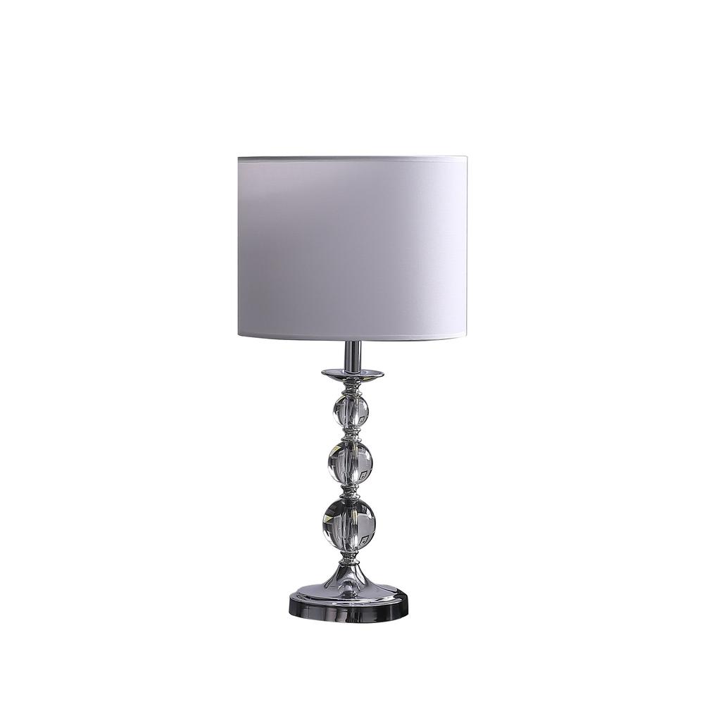 20” Modern Crystal Orbs And Metal Table Lamp. Picture 1