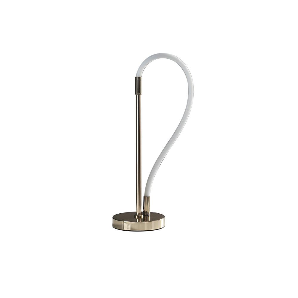 21” Modern Rose Gold LED Elastic Tube Desk Lamp. Picture 1