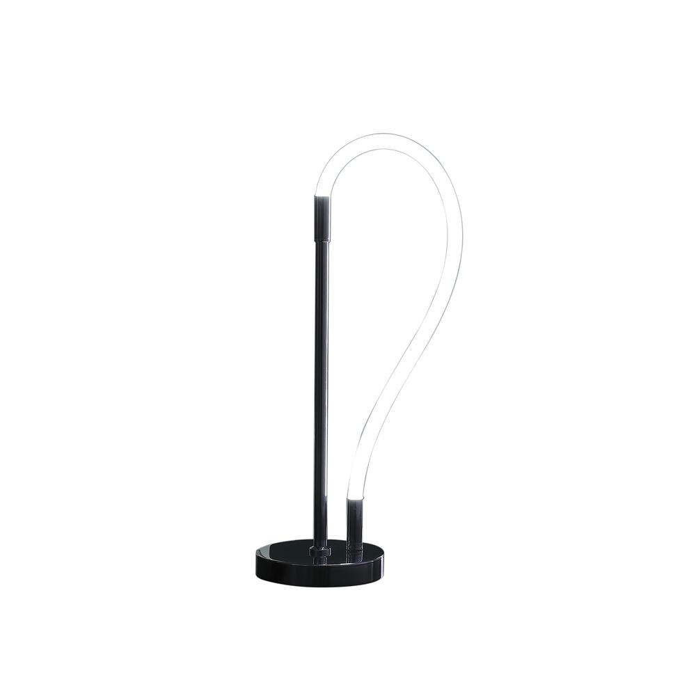 21” Modern Silver LED Elastic Tube Desk Lamp. Picture 2