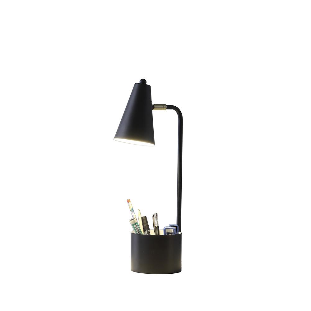 20” Compact Black Student Metal Desk Lamp. Picture 2
