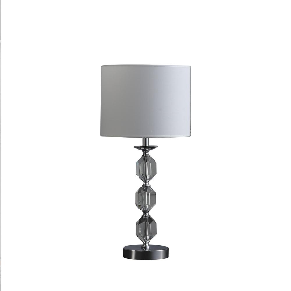 21” Contemporary Hexagonal Crystal Table Lamp. Picture 1