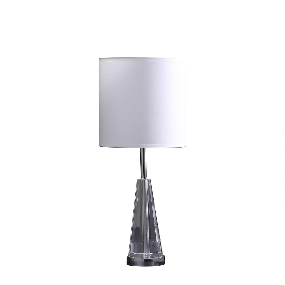 22” Contemporary Crystal Cone Table or Desk Lamp. Picture 1