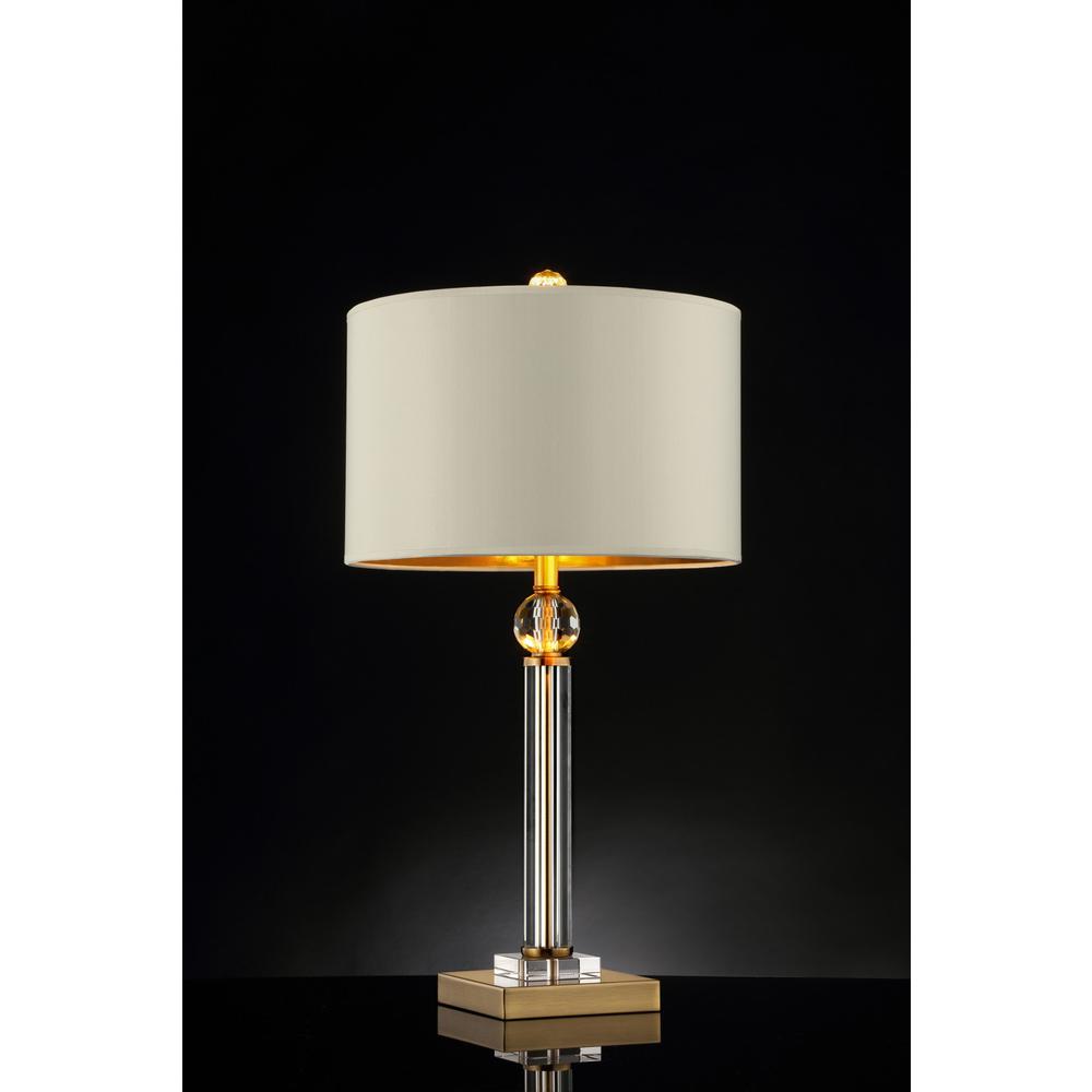Gold Crystal Accent Desk Lamp. Picture 2