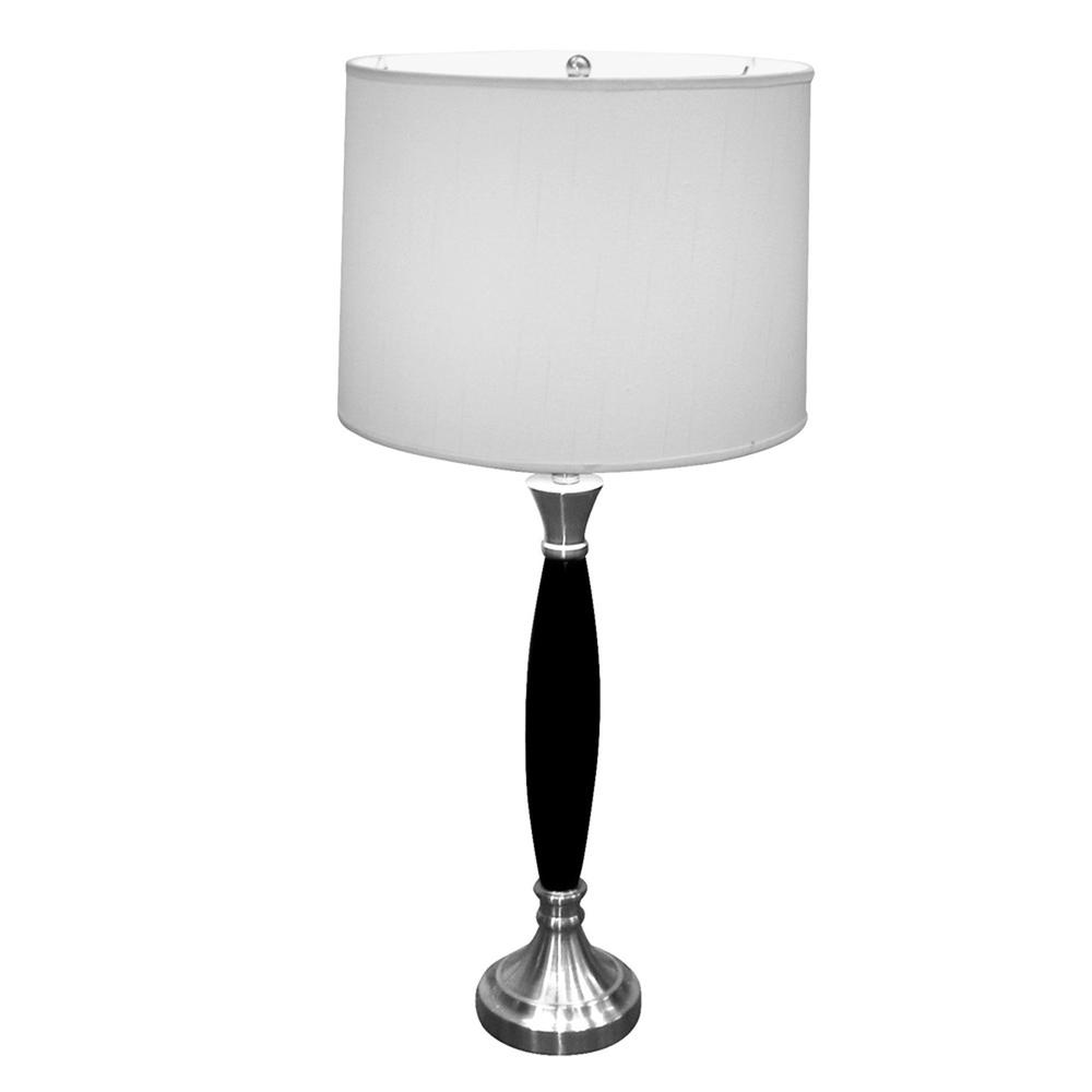 Silver and Black Metal Table Lamp. Picture 2