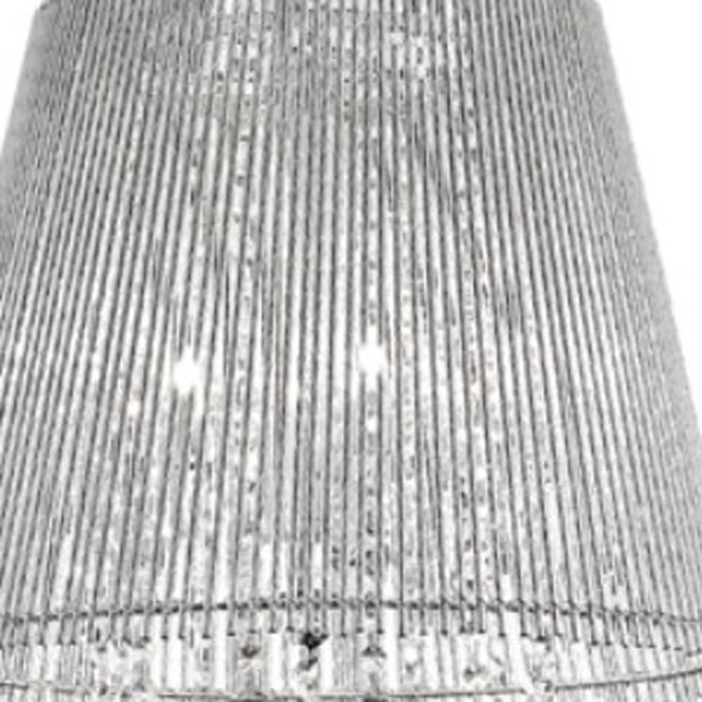 Dreamy Silver Ceiling Lamp with Crystal Accents. Picture 4