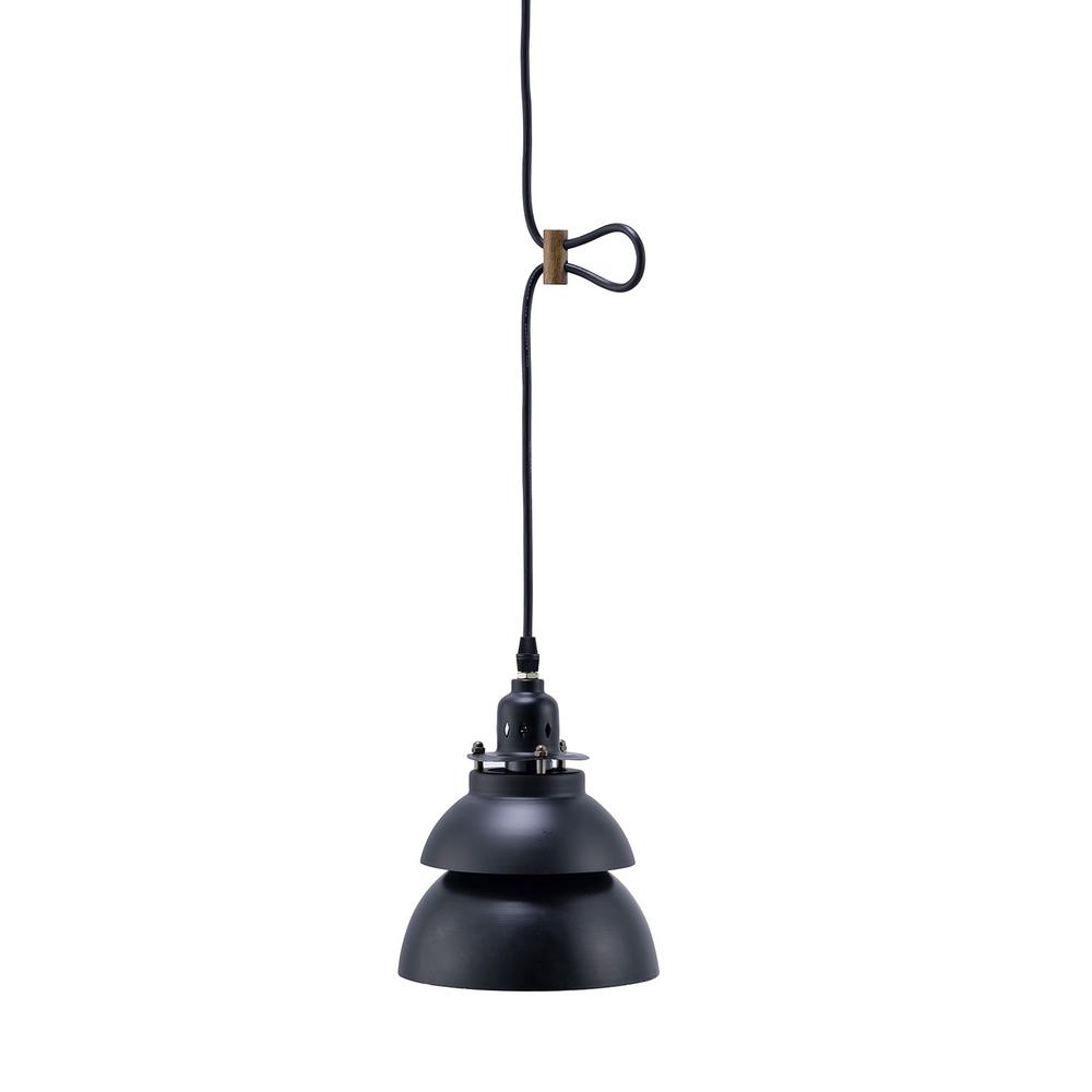 Industrial Two Tier Black Metal Hanging Light. Picture 3
