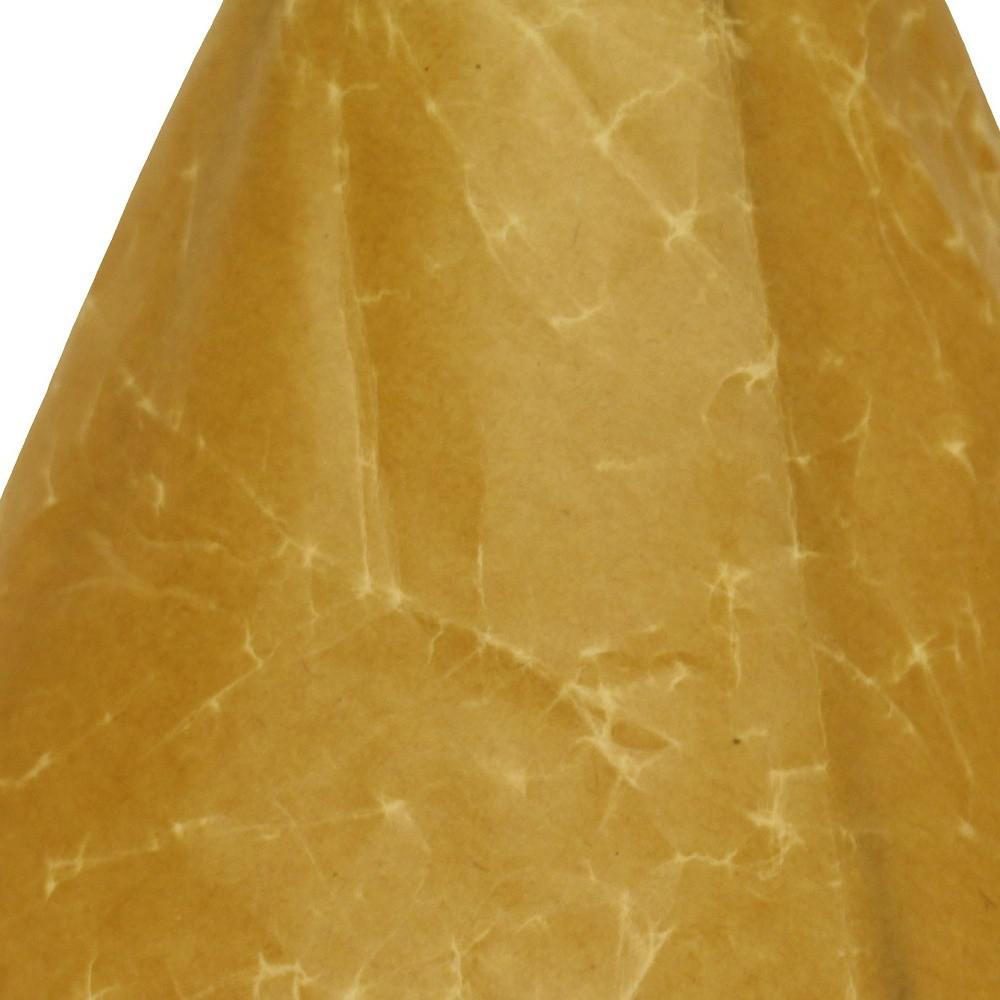 10" Brown Slanted Empire Crinkle Oil Paper Lampshade. Picture 6
