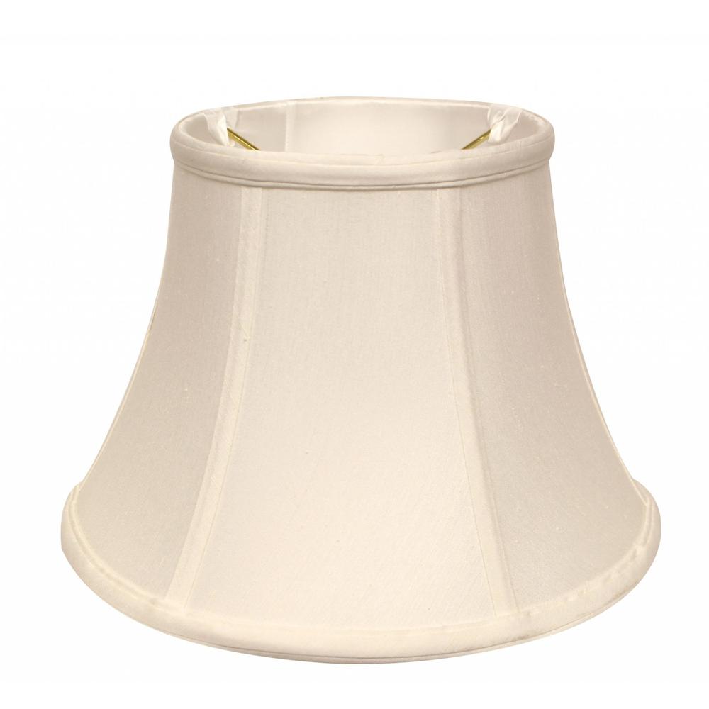 12" White Drum Monay Shantung Lampshade. Picture 1