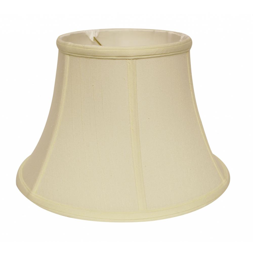 12" Ivory Drum Monay Shantung Lampshade. Picture 1
