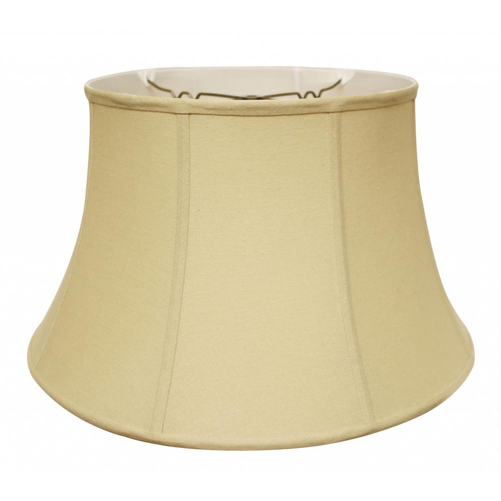 19" Pale Brown Drum Linen Lampshade. Picture 1
