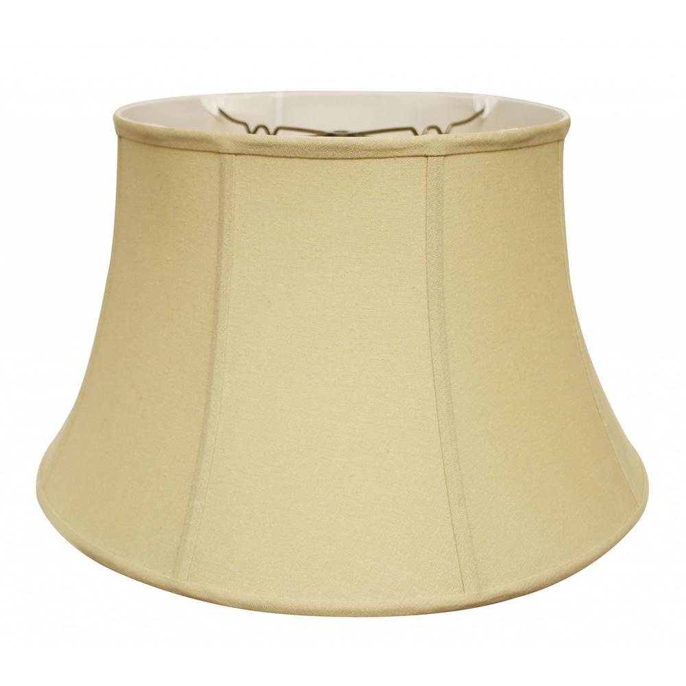 19" Pale Brown Drum Linen Lampshade. Picture 2