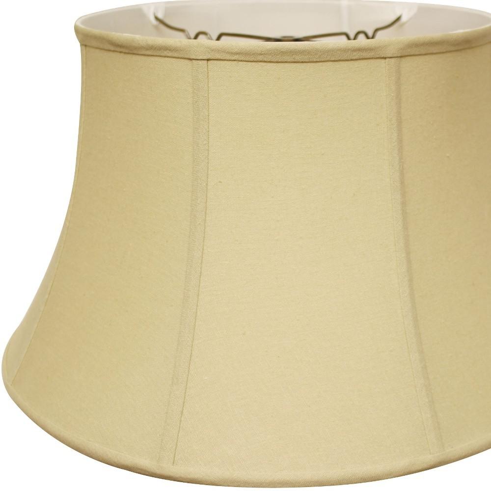 19" Pale Brown Drum Linen Lampshade. Picture 5