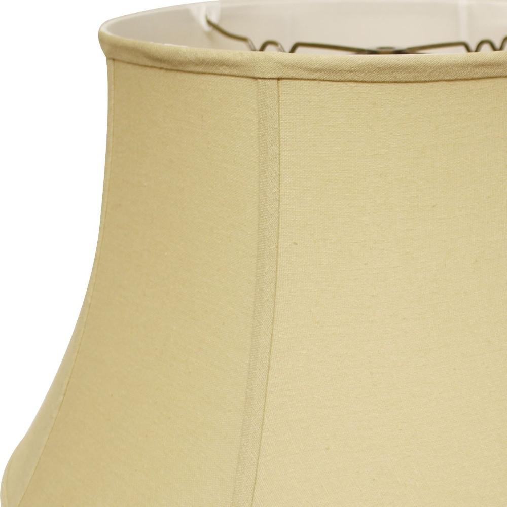 19" Pale Brown Drum Linen Lampshade. Picture 6