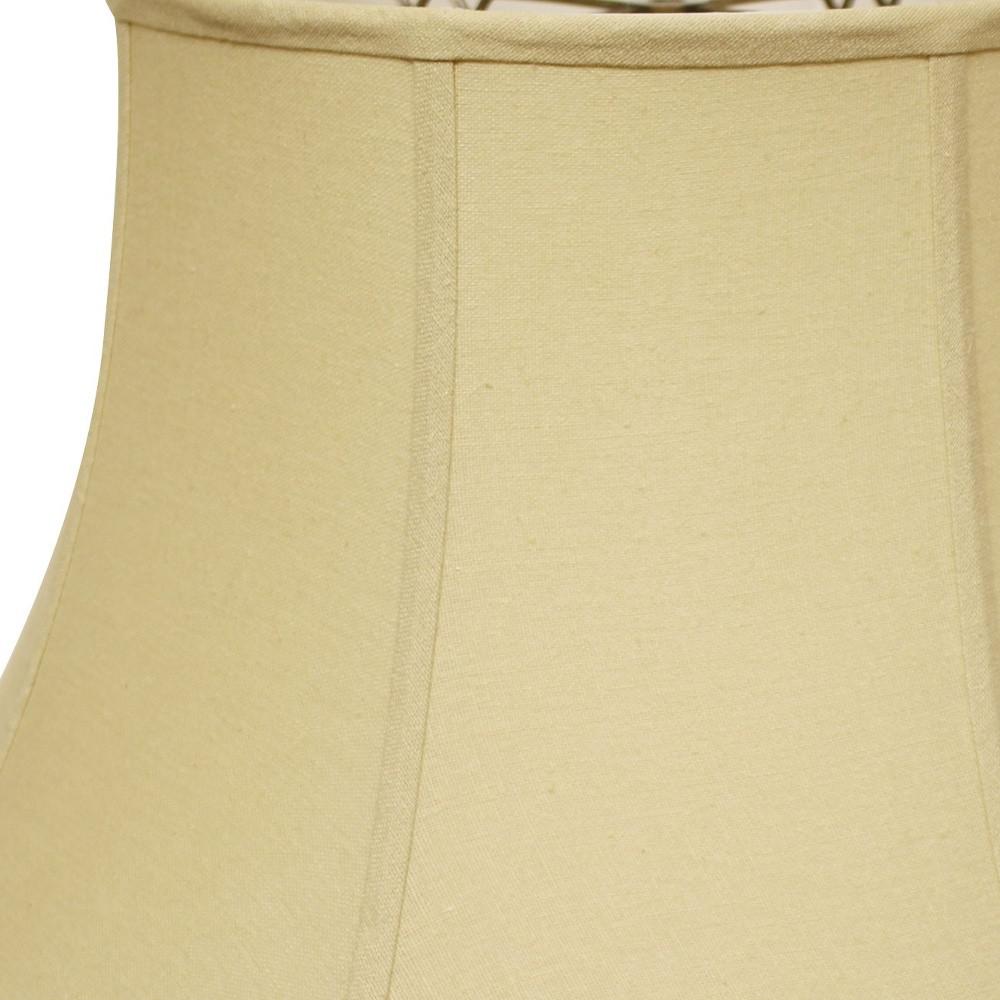 19" Pale Brown Drum Linen Lampshade. Picture 9