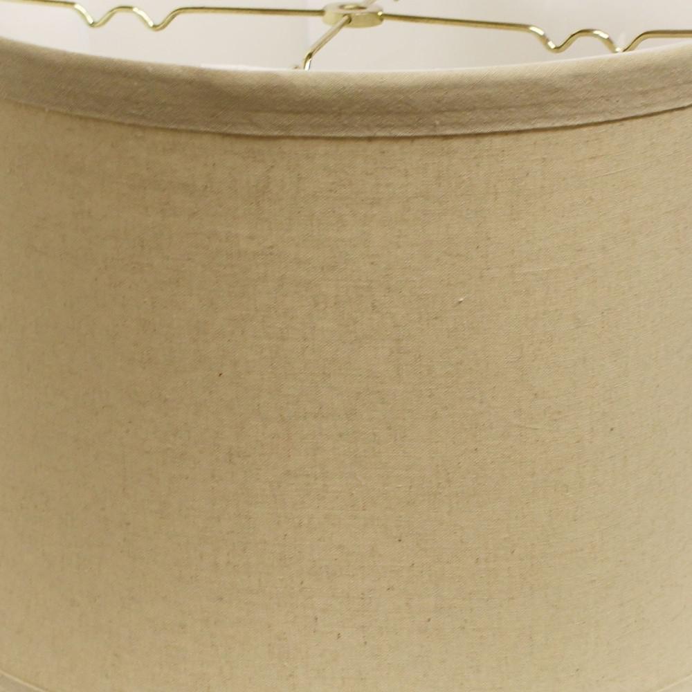 15" Rosewood Drum Trimmed Linen Lampshade. Picture 6