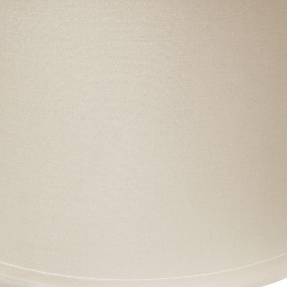 17" Snow Drum Trimmed Linen Lampshade. Picture 6