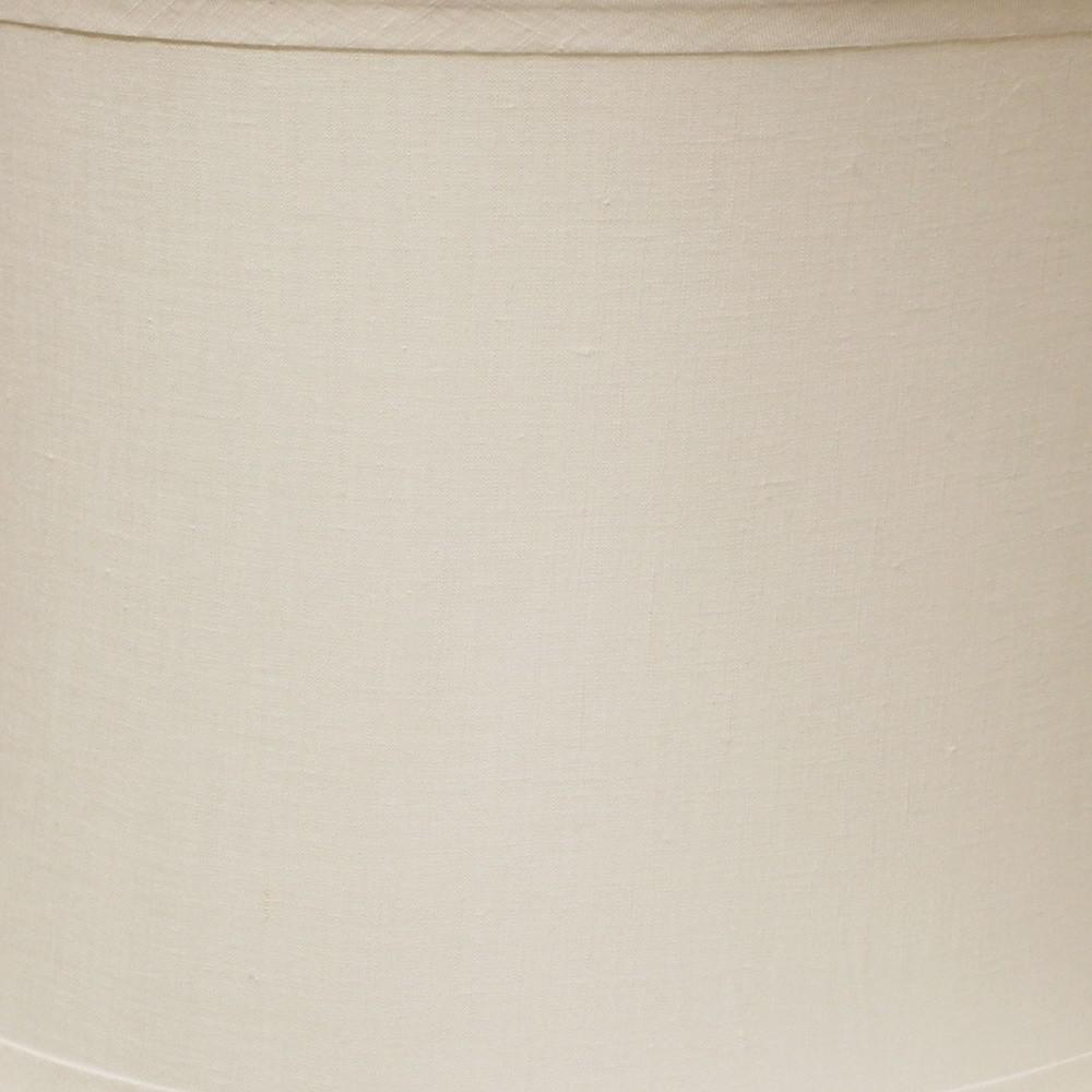17" Snow Drum Trimmed Linen Lampshade. Picture 9