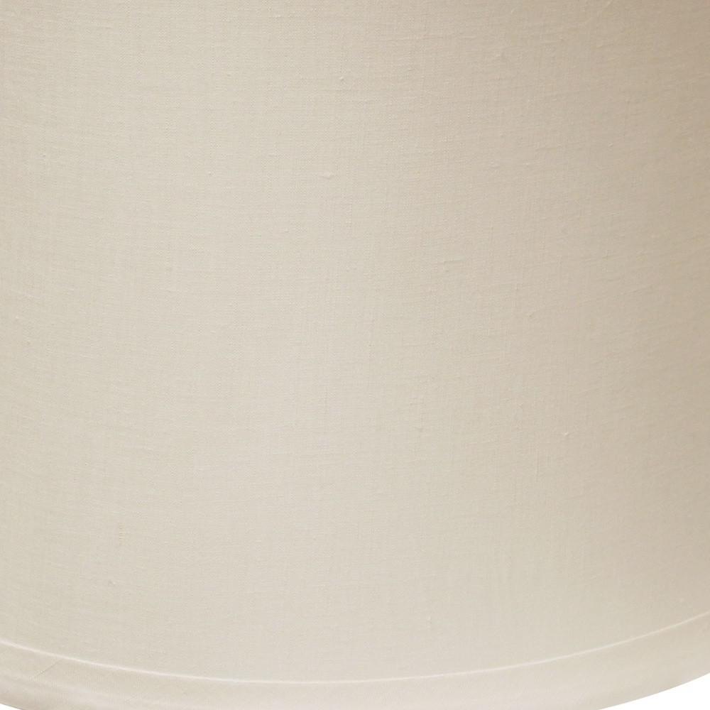 19" Snow Drum Trimmed Linen Lampshade. Picture 9