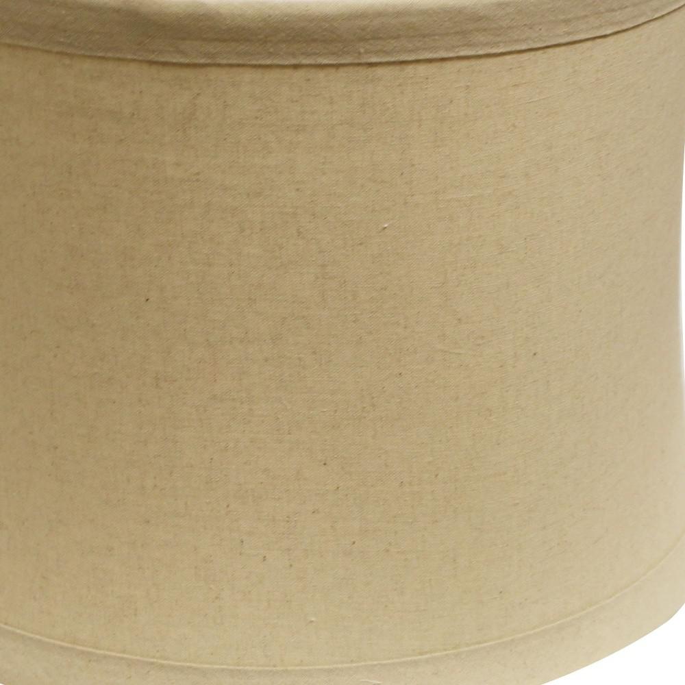 19" Rosewood Drum Trimmed Linen Lampshade. Picture 9