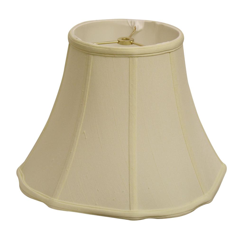 12" Ivory Octagon Monay Shantung Lampshade. Picture 1
