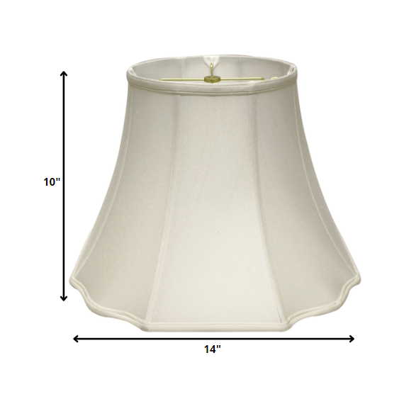 14" White Octagon Monay Shantung Lampshade. Picture 3