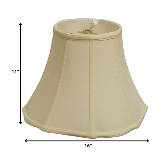 16" Ivory Octagon Monay Shantung Lampshade. Picture 3