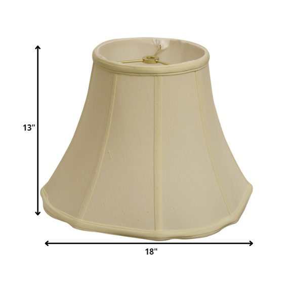 18" Ivory Octagon Monay Shantung Lampshade. Picture 3
