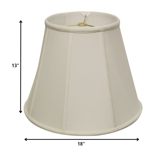 18" White Slanted Empire Monay Shantung Lampshade. Picture 3
