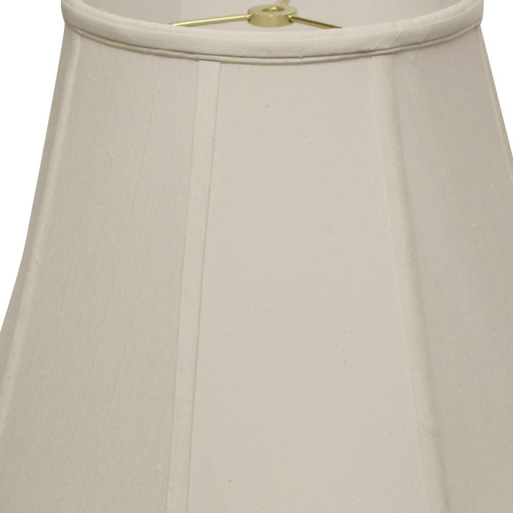 18" White Slanted Empire Monay Shantung Lampshade. Picture 6