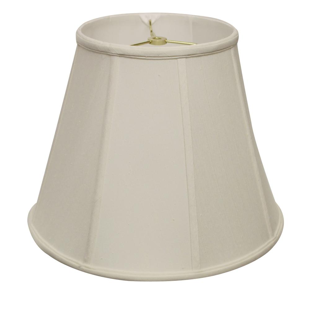 18" White Slanted Empire Monay Shantung Lampshade. Picture 7