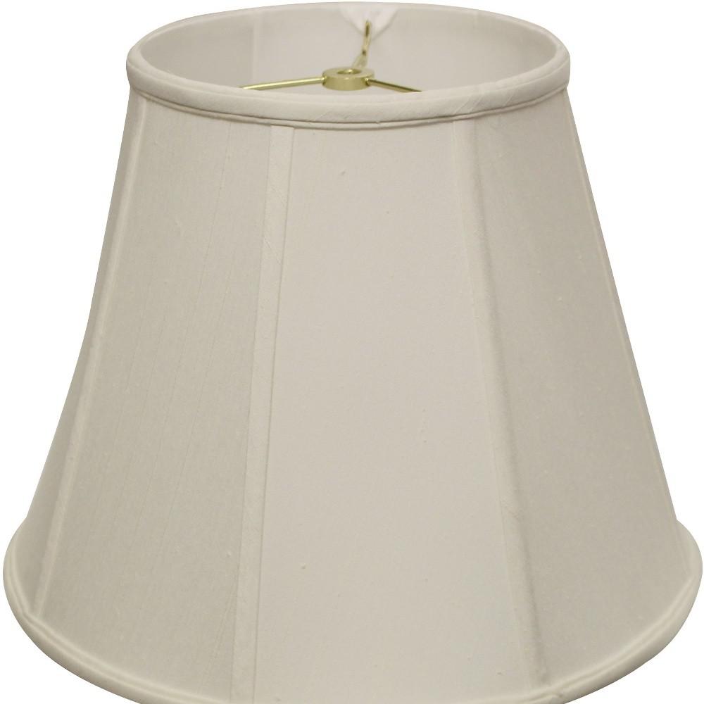 18" White Slanted Empire Monay Shantung Lampshade. Picture 8