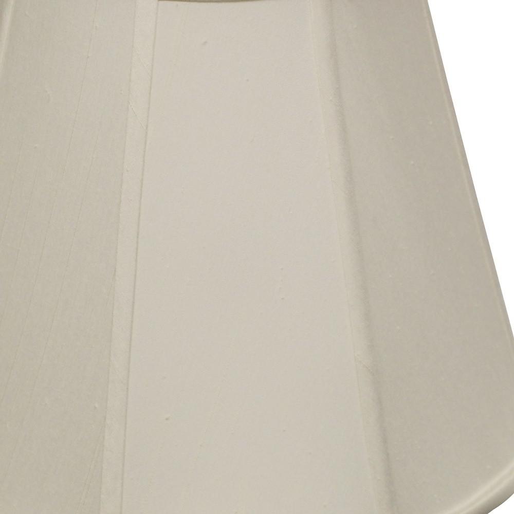18" White Slanted Empire Monay Shantung Lampshade. Picture 9