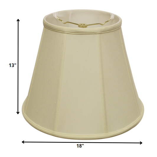 18" Ivory Slanted Empire Monay Shantung Lampshade. Picture 3