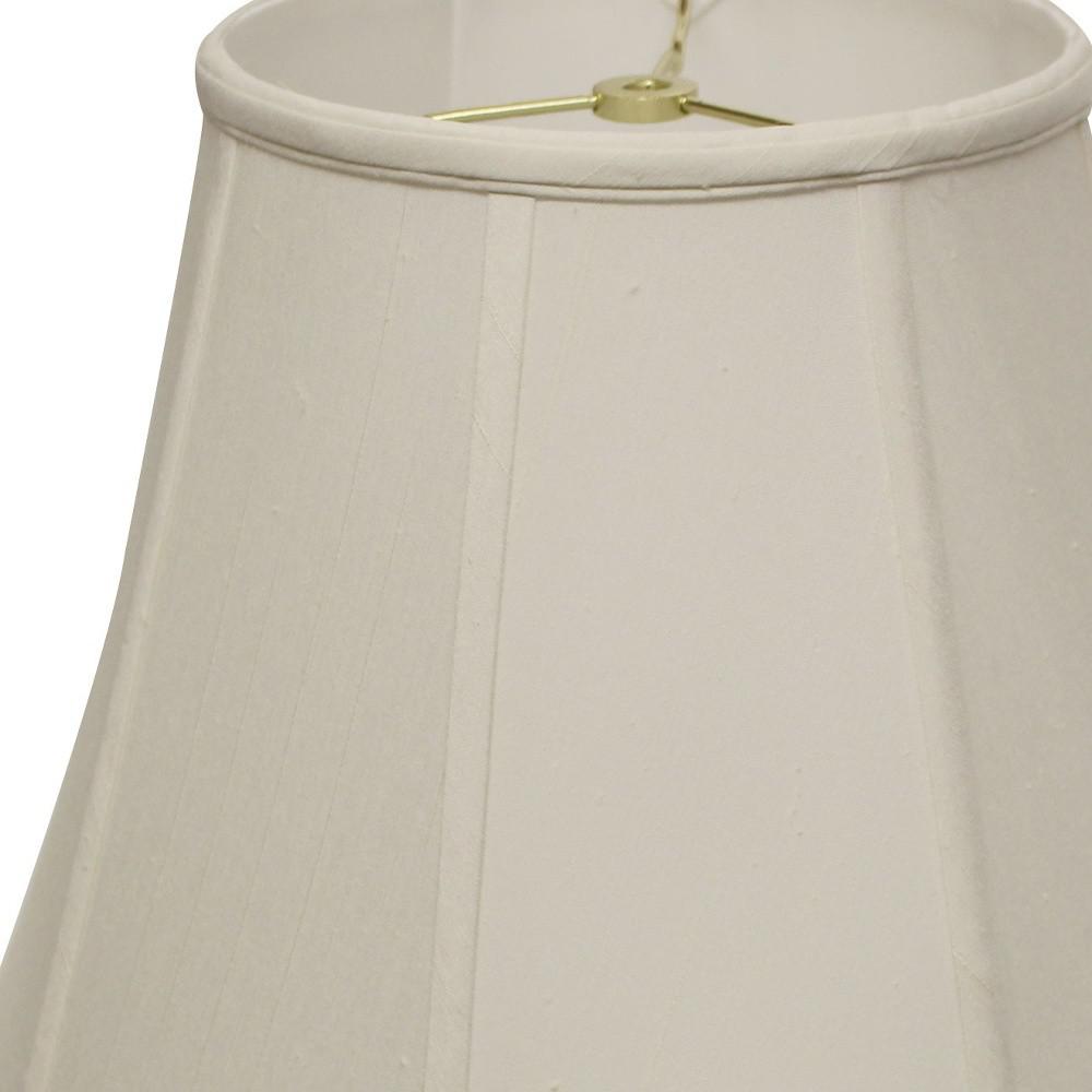 20" White Slanted Empire Monay Shantung Lampshade. Picture 6