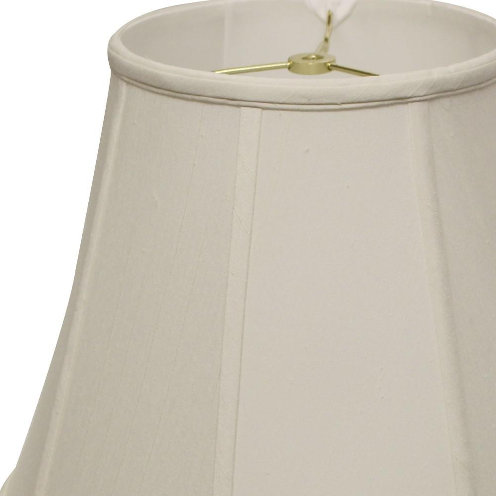 20" White Slanted Empire Monay Shantung Lampshade. Picture 9