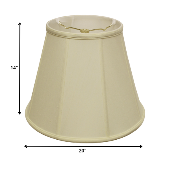 20" Ivory Slanted Empire Monay Shantung Lampshade. Picture 3