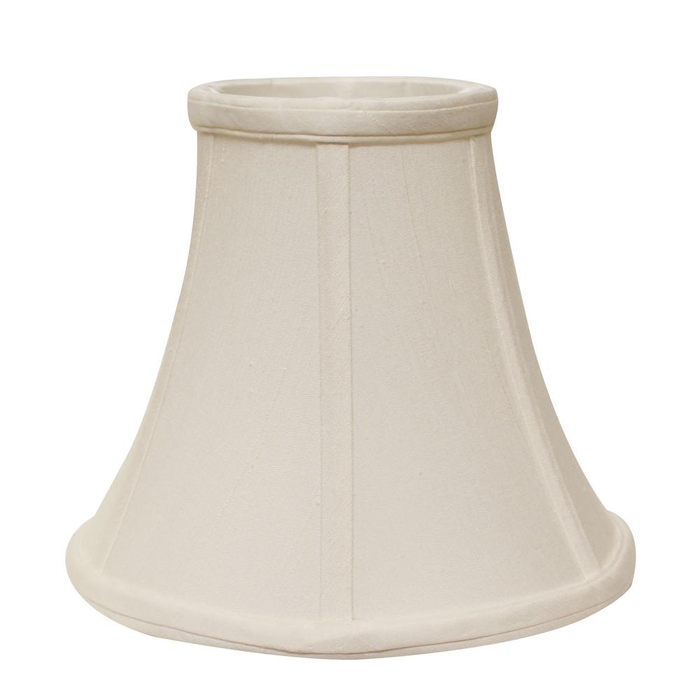 14" White Premium Bell Monay Shantung Lampshade. Picture 2