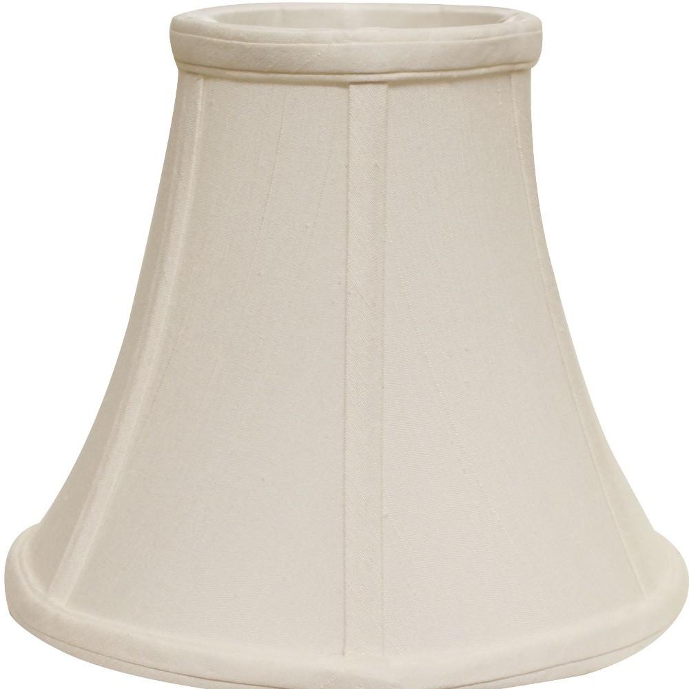 14" White Premium Bell Monay Shantung Lampshade. Picture 5